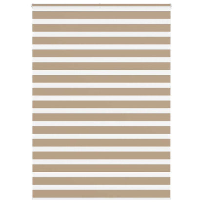 vidaXL Zebra Blind Sand Brown 155x230 cm Fabric Width 150.9 cm Polyester 1