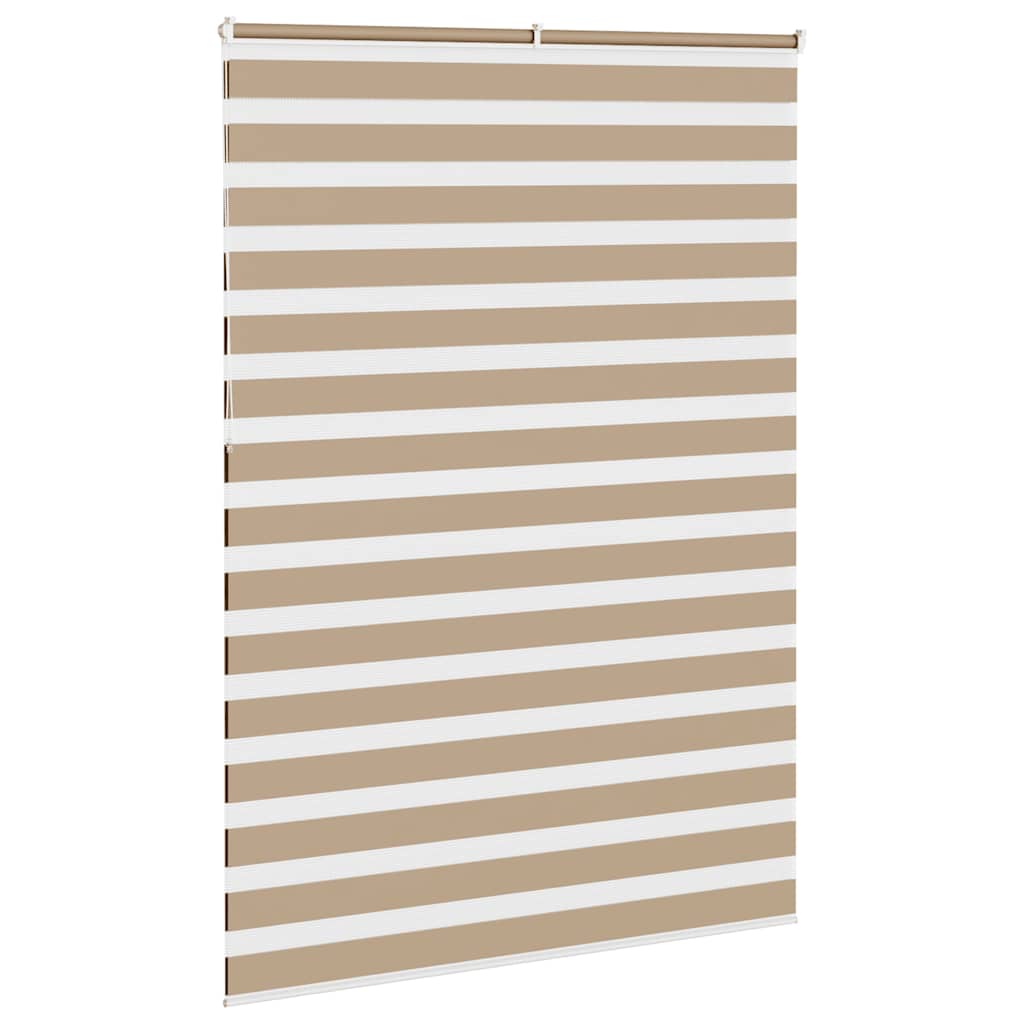 vidaXL Zebra Blind Sand Brown 155x230 cm Fabric Width 150.9 cm Polyester 4