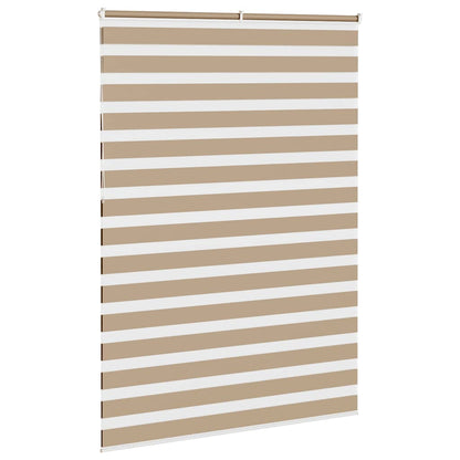 vidaXL Zebra Blind Sand Brown 155x230 cm Fabric Width 150.9 cm Polyester 4
