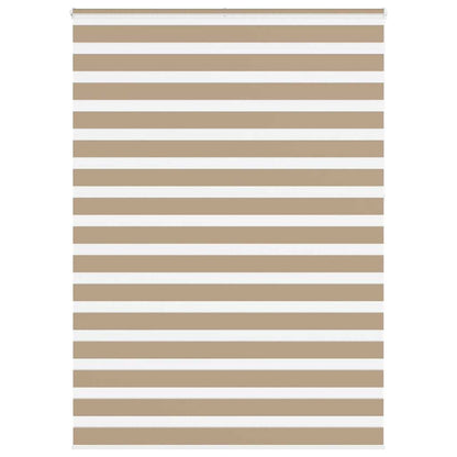vidaXL Zebra Blind Sand Brown 160x230 cm Fabric Width 155.9 cm Polyester 1