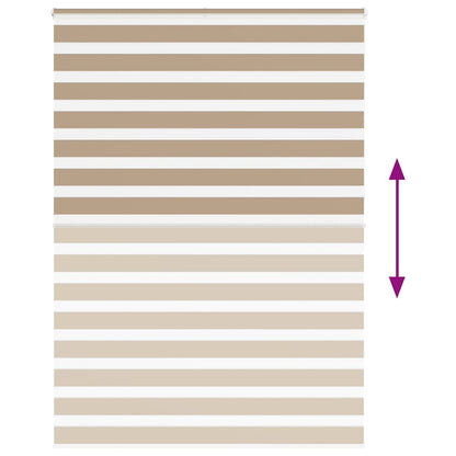 vidaXL Zebra Blind Sand Brown 160x230 cm Fabric Width 155.9 cm Polyester 5