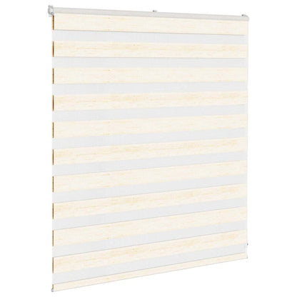 vidaXL Zebra Blind Marble Beige 130x100 cm Fabric Width 125.9 cm Polyester 3