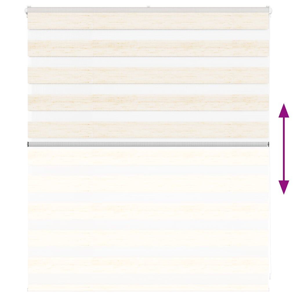 vidaXL Zebra Blind Marble Beige 130x100 cm Fabric Width 125.9 cm Polyester 5