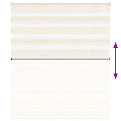 vidaXL Zebra Blind Marble Beige 130x100 cm Fabric Width 125.9 cm Polyester 5