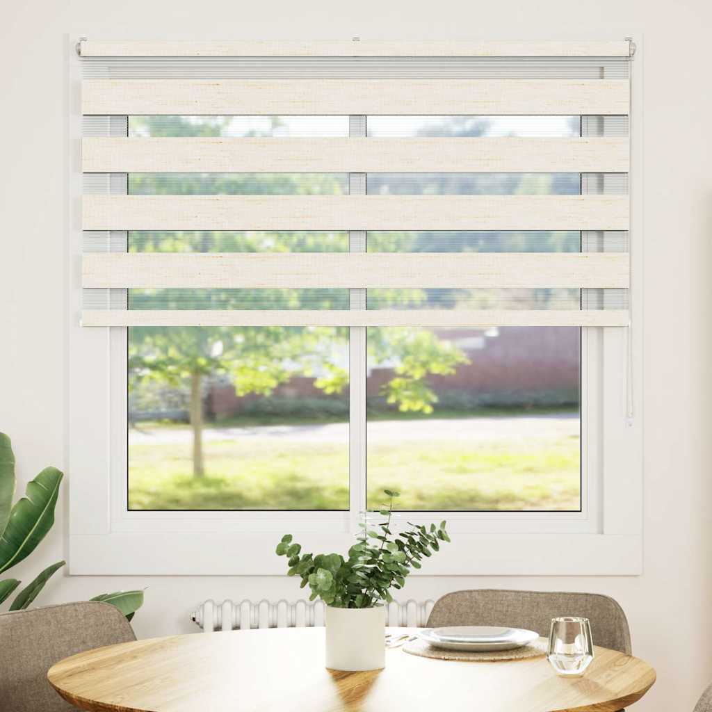 vidaXL Zebra Blind Marble Beige 150x100 cm Fabric Width 145.9 cm Polyester 2