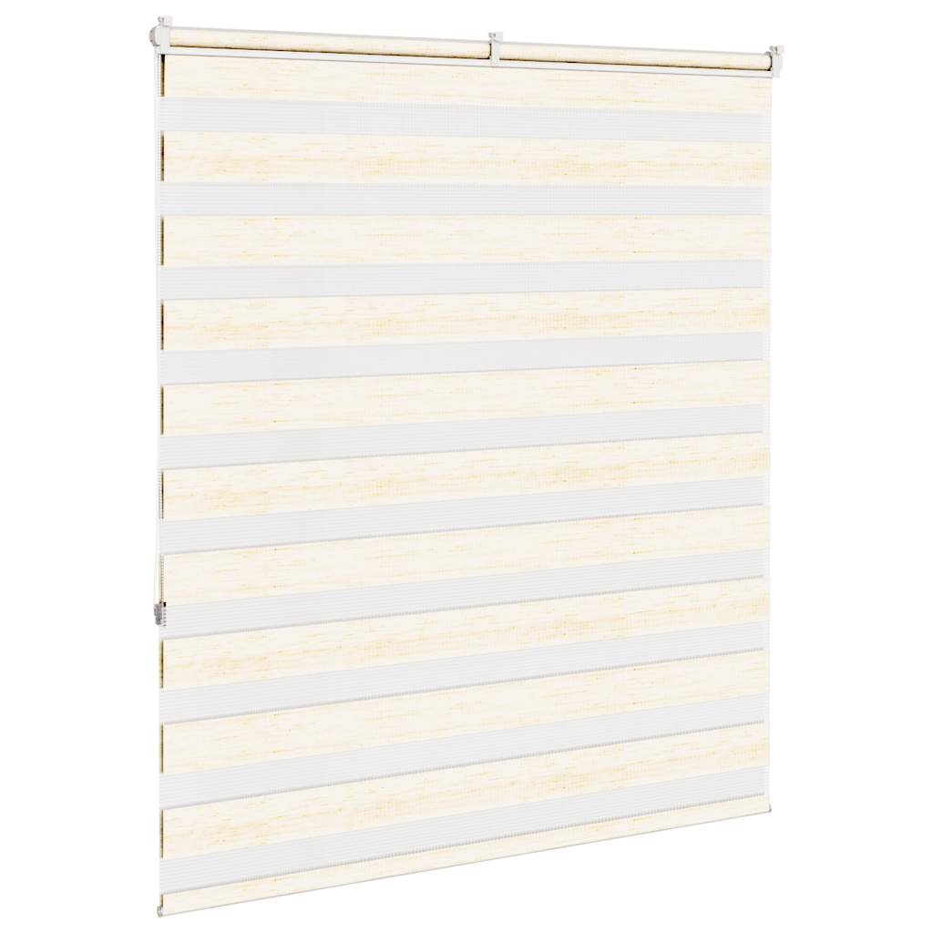 vidaXL Zebra Blind Marble Beige 130x150 cm Fabric Width 125.9 cm Polyester 4
