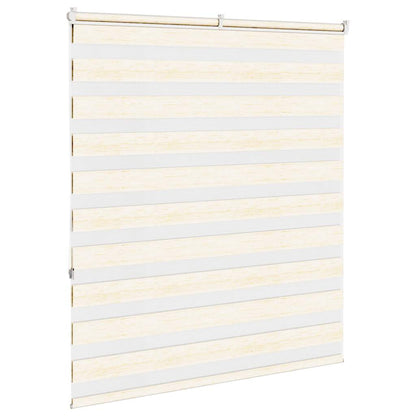 vidaXL Zebra Blind Marble Beige 130x150 cm Fabric Width 125.9 cm Polyester 4