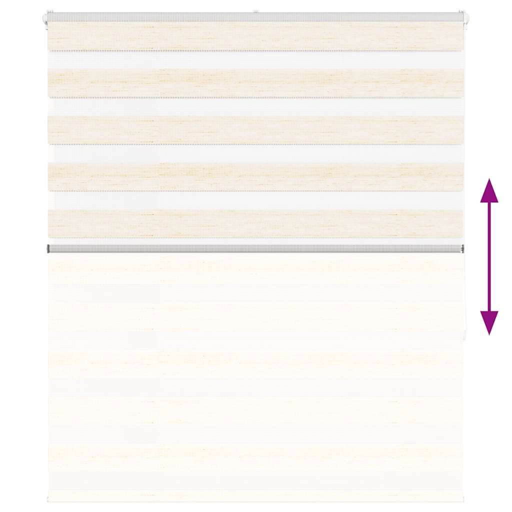 vidaXL Zebra Blind Marble Beige 130x150 cm Fabric Width 125.9 cm Polyester 5