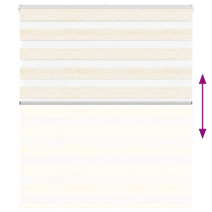 vidaXL Zebra Blind Marble Beige 130x150 cm Fabric Width 125.9 cm Polyester 5