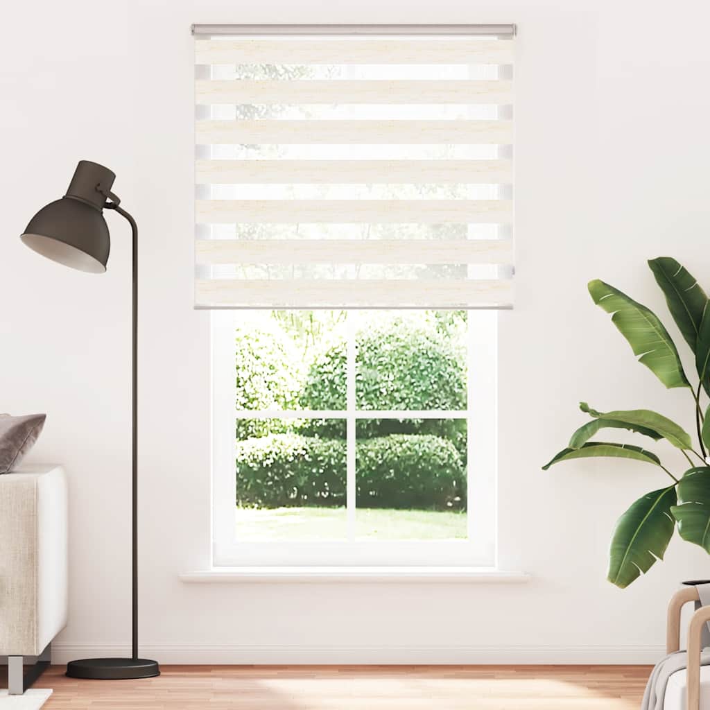vidaXL Zebra Blind Marble Beige 120x200 cm Fabric Width 115.9 cm Polyester 2