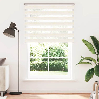 vidaXL Zebra Blind Marble Beige 145x200 cm Fabric Width 140.9 cm Polyester 2