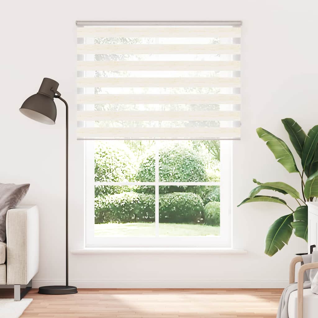 vidaXL Zebra Blind Marble Beige 155x230 cm Fabric Width 150.9 cm Polyester 2
