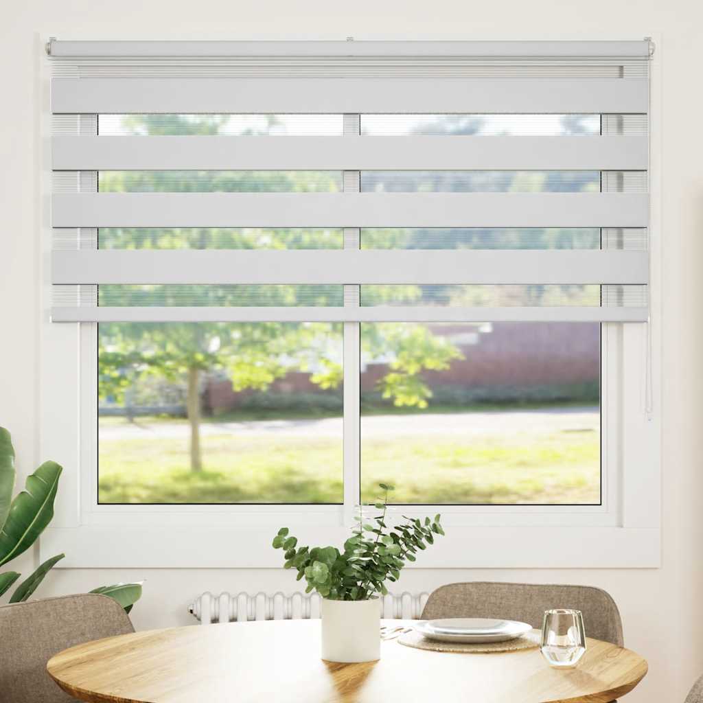 vidaXL Zebra Blind White 165x100 cm Fabric Width 160.9 cm Polyester 2