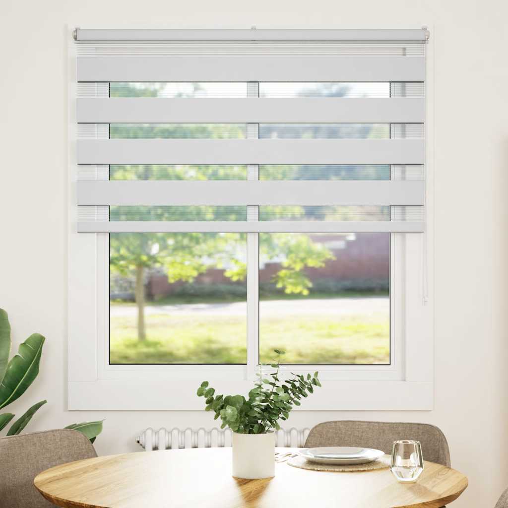 vidaXL Zebra Blind White 135x150 cm Fabric Width 130.9 cm Polyester 2
