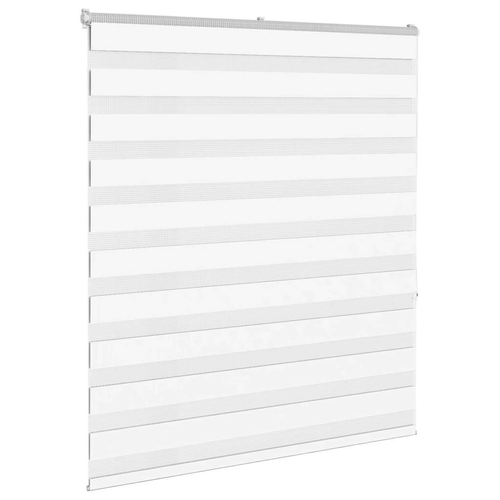 vidaXL Zebra Blind White 135x150 cm Fabric Width 130.9 cm Polyester 3