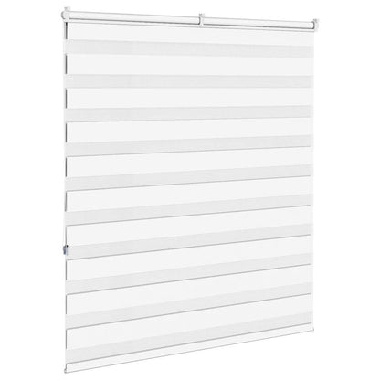 vidaXL Zebra Blind White 135x150 cm Fabric Width 130.9 cm Polyester 4