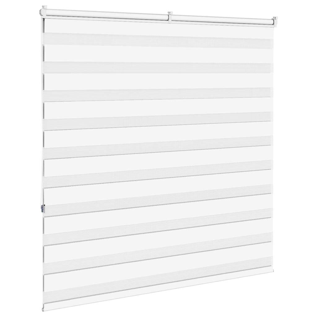 vidaXL Zebra Blind White 150x150 cm Fabric Width 145.9 cm Polyester 4