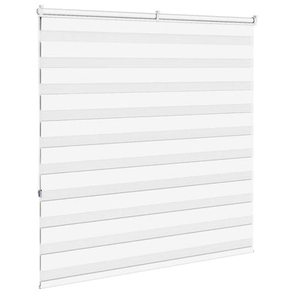 vidaXL Zebra Blind White 150x150 cm Fabric Width 145.9 cm Polyester 4