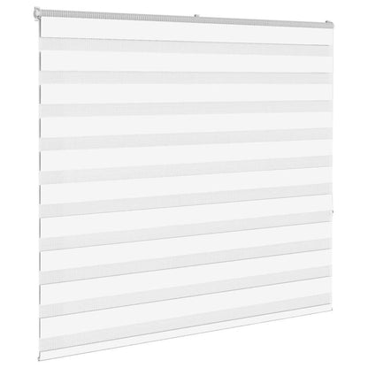 vidaXL Zebra Blind White 165x150 cm Fabric Width 160.9 cm Polyester 3