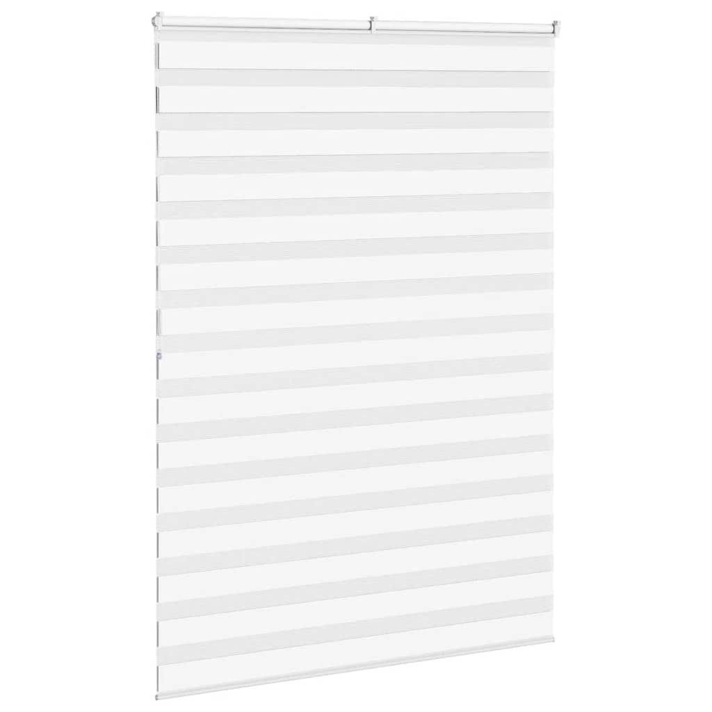 vidaXL Zebra Blind White 155x200 cm Fabric Width 150.9 cm Polyester 4
