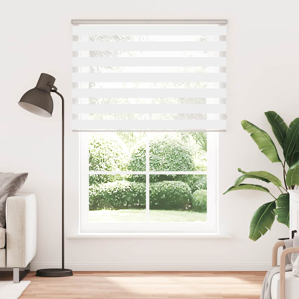 vidaXL Zebra Blind White 160x200 cm Fabric Width 155.9 cm Polyester 2