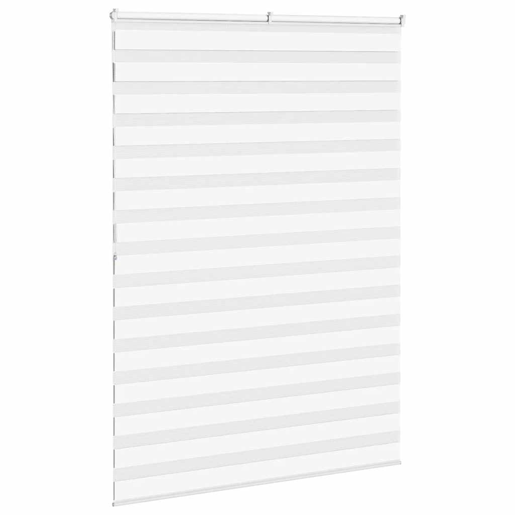 vidaXL Zebra Blind White 160x200 cm Fabric Width 155.9 cm Polyester 4