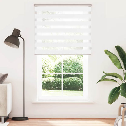 vidaXL Zebra Blind White 120x230 cm Fabric Width 115.9 cm Polyester 2