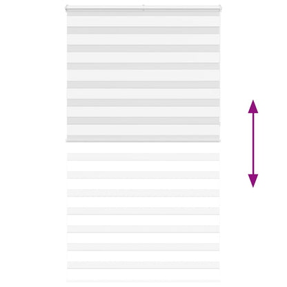 vidaXL Zebra Blind White 120x230 cm Fabric Width 115.9 cm Polyester 5