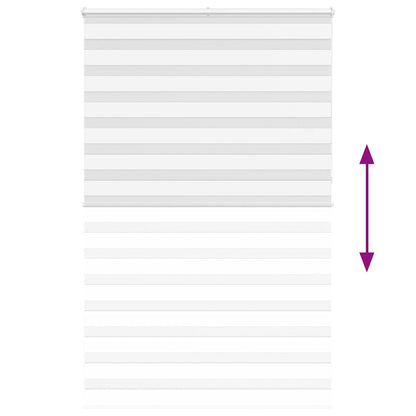 vidaXL Zebra Blind White 140x230 cm Fabric Width 135.9 cm Polyester 5