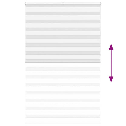 vidaXL Zebra Blind White 150x230 cm Fabric Width 145.9 cm Polyester 5