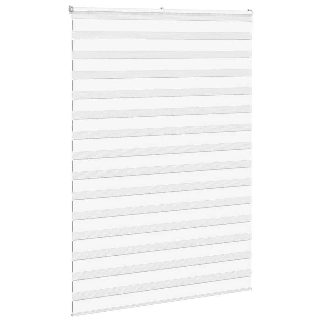 vidaXL Zebra Blind White 155x230 cm Fabric Width 150.9 cm Polyester 3