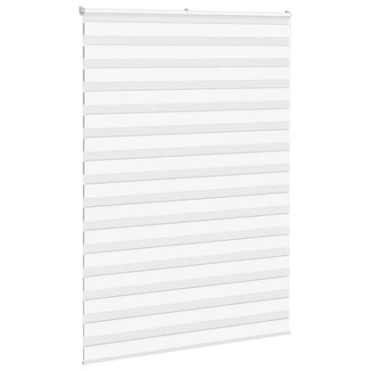 vidaXL Zebra Blind White 155x230 cm Fabric Width 150.9 cm Polyester 3
