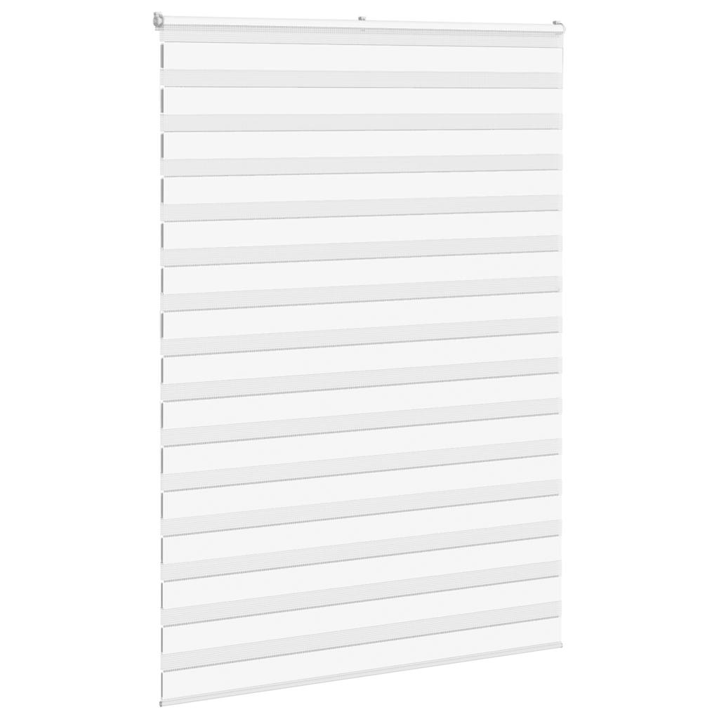 vidaXL Zebra Blind White 160x230 cm Fabric Width 155.9 cm Polyester 3