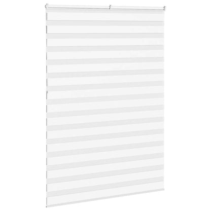vidaXL Zebra Blind White 160x230 cm Fabric Width 155.9 cm Polyester 4