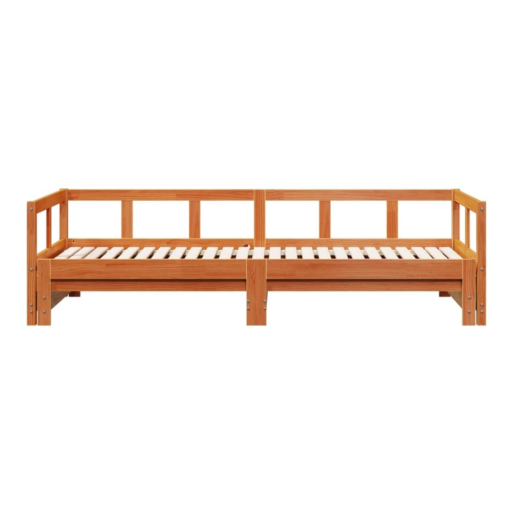 Daybed without Mattress Solid Wood Pine Wax brown 80 cm
