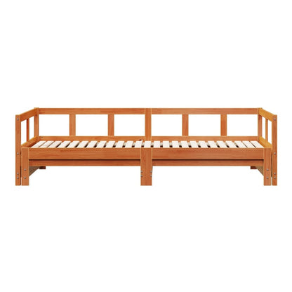 Daybed without Mattress Solid Wood Pine Wax brown 80 cm