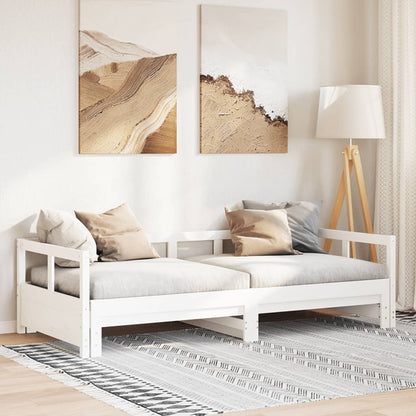 Daybed without Mattress Solid Wood Pine White 90 cm