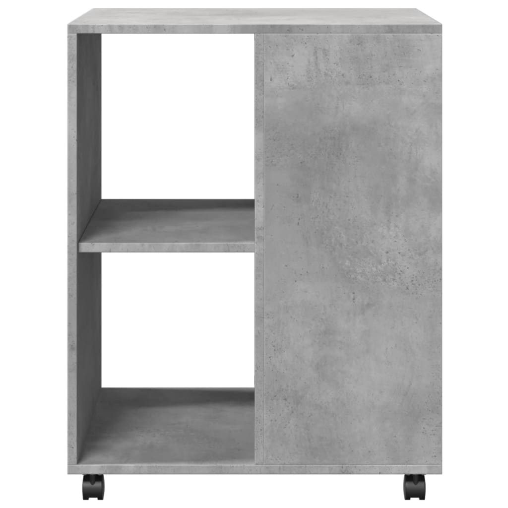 vidaXL Side Table with Wheels Concrete Grey 55x60x78 cm Engineered Wood 5