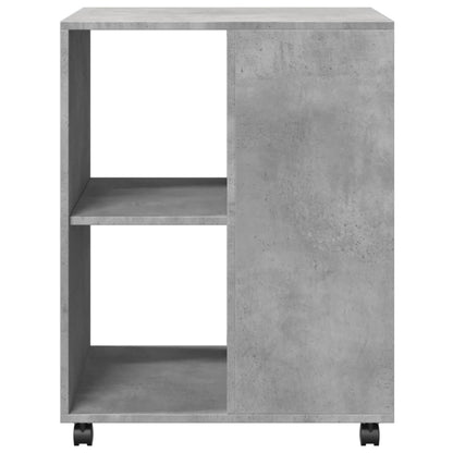 vidaXL Side Table with Wheels Concrete Grey 55x60x78 cm Engineered Wood 5