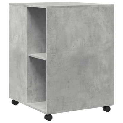 vidaXL Side Table with Wheels Concrete Grey 55x60x78 cm Engineered Wood 6