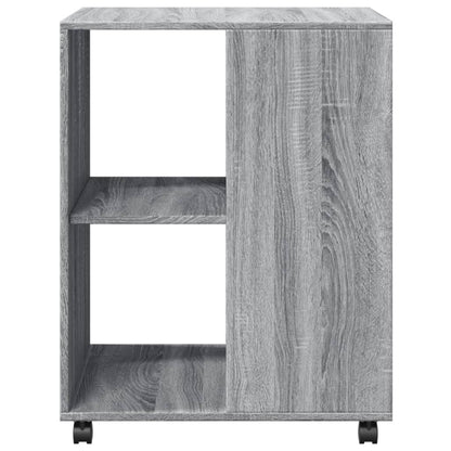vidaXL Side Table with Wheels Grey Sonoma 55x60x78 cm Engineered Wood 5