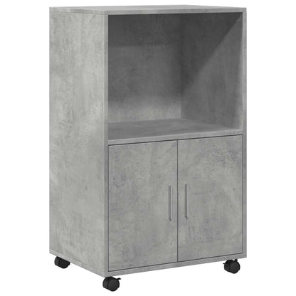 vidaXL Rolling Cabinet Concrete Grey 55x40x91 cm Engineered Wood 2