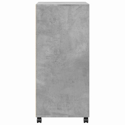 vidaXL Rolling Cabinet Concrete Grey 55x40x91 cm Engineered Wood 5