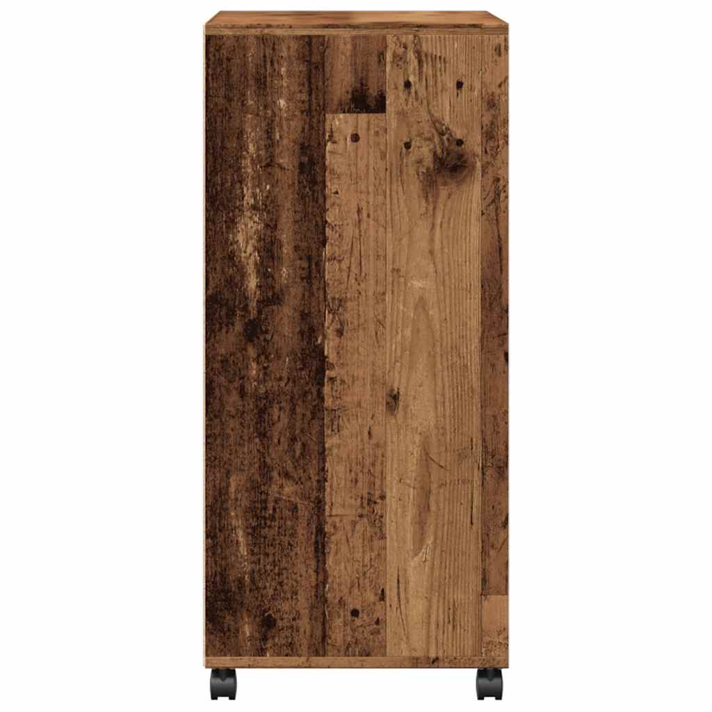 vidaXL Rolling Cabinet Old Wood 55x40x91 cm Engineered Wood 5