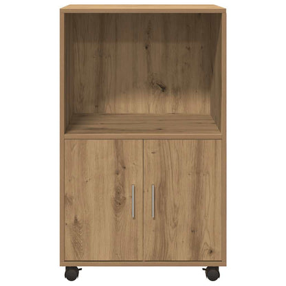 vidaXL Rolling Cabinet Artisian Oak 55x40x91 cm Engineered Wood 5