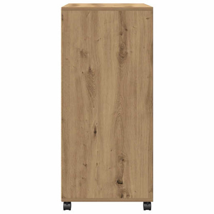 vidaXL Rolling Cabinet Artisian Oak 55x40x91 cm Engineered Wood 6