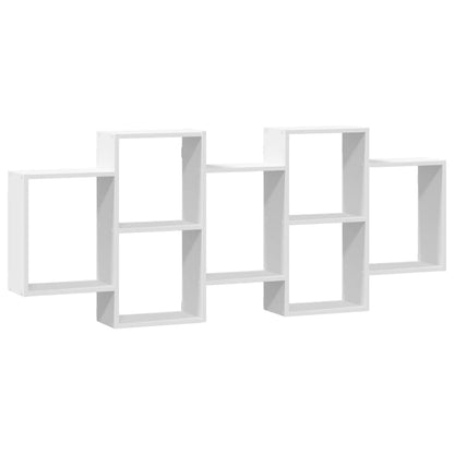 vidaXL Wall Shelf White 159x18x65 cm Engineered Wood 2