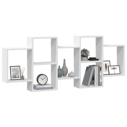 vidaXL Wall Shelf White 159x18x65 cm Engineered Wood 3