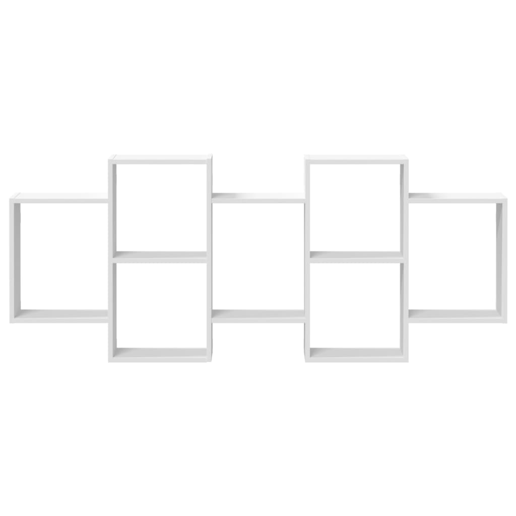 vidaXL Wall Shelf White 159x18x65 cm Engineered Wood 4