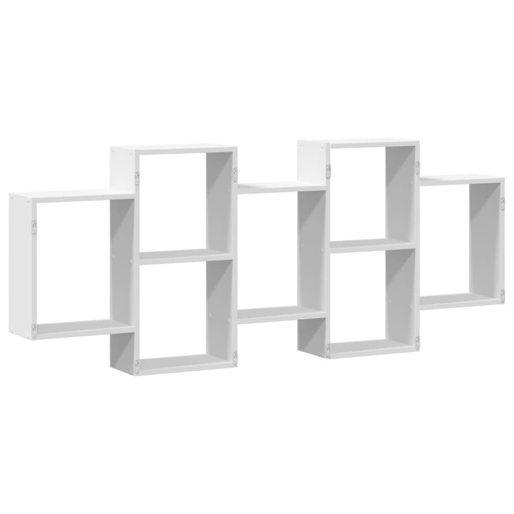 vidaXL Wall Shelf White 159x18x65 cm Engineered Wood 6